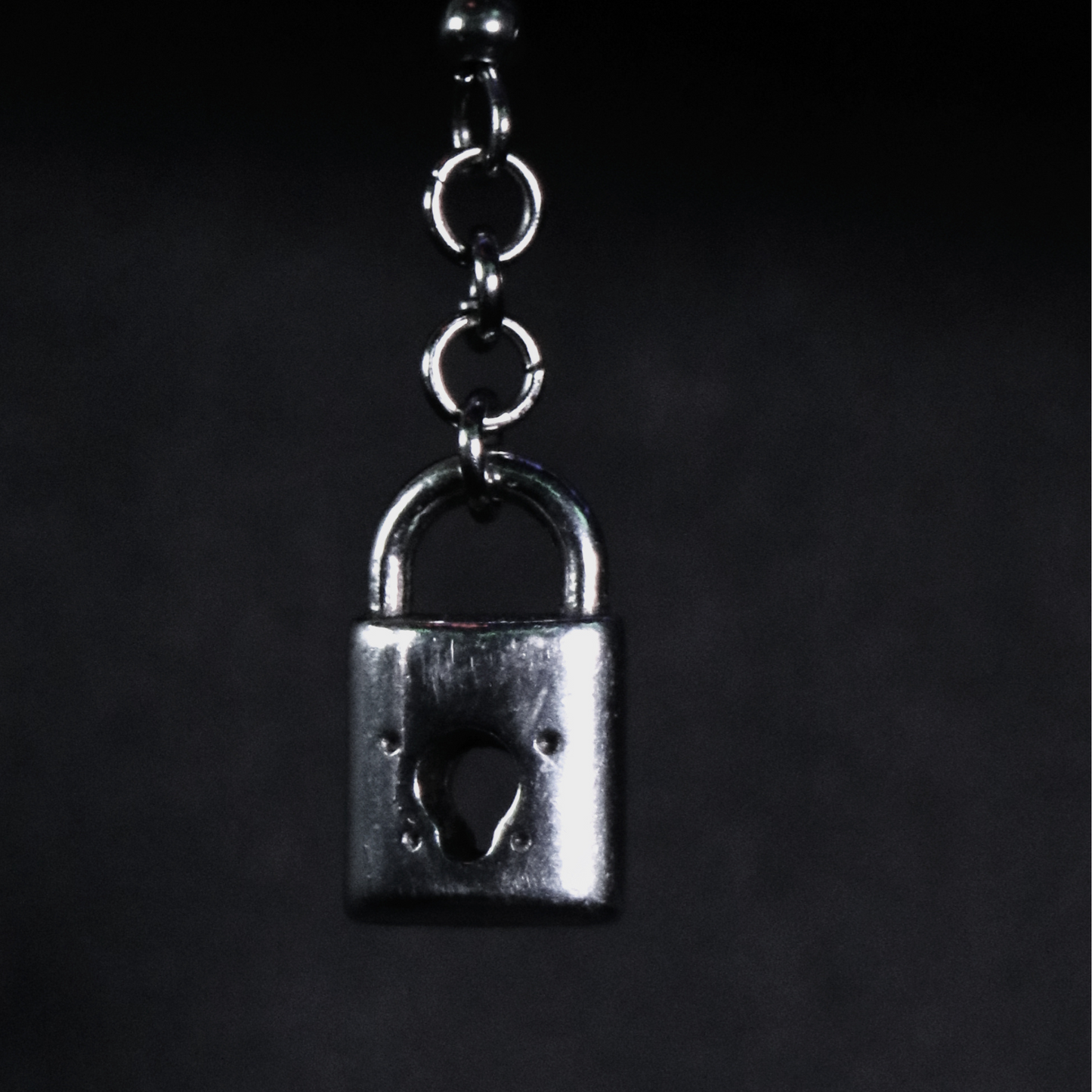 PADLOCK DROP EARRINGS || Silver Plated