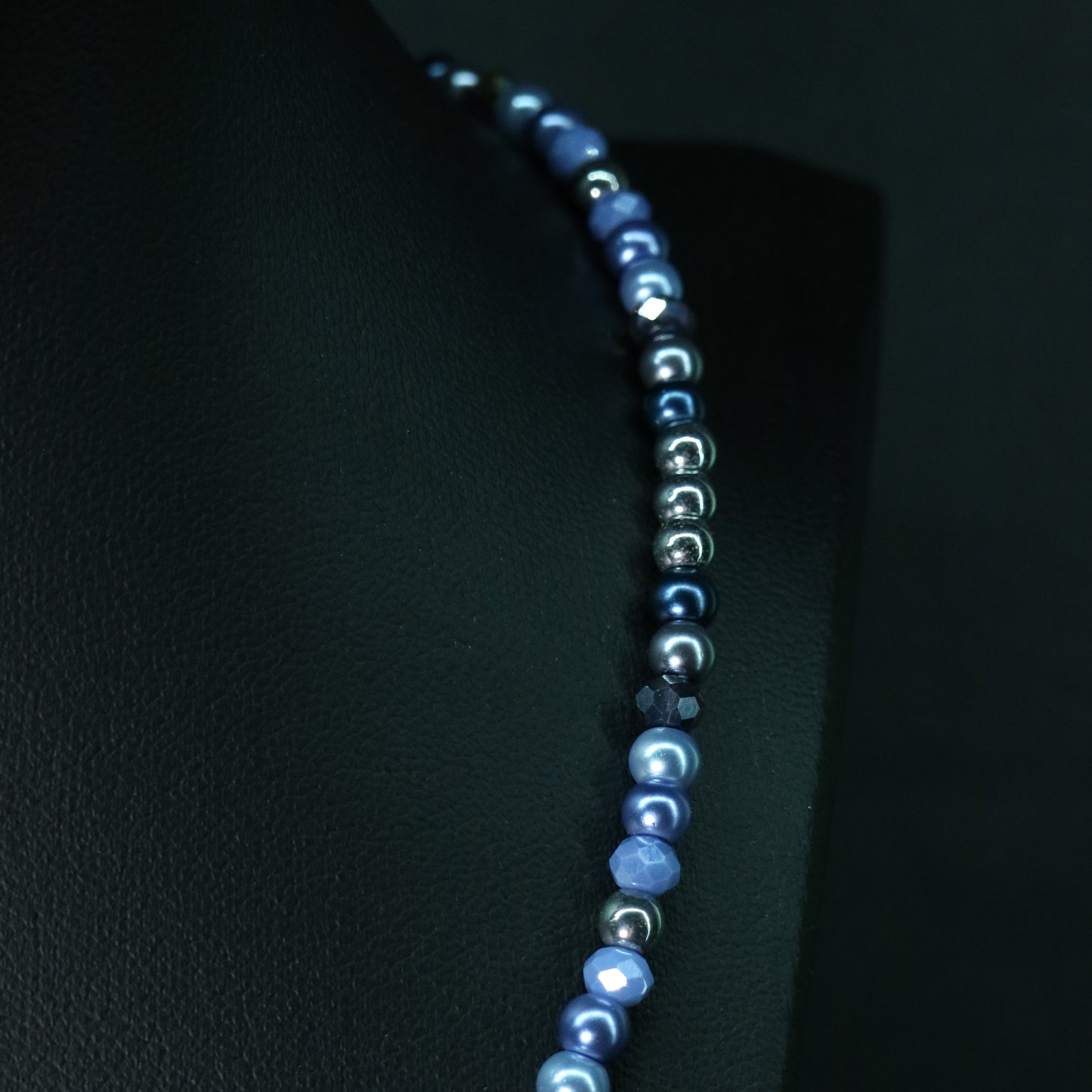 Blue Pearl Crystal Necklace || Urban Minimal Beads
