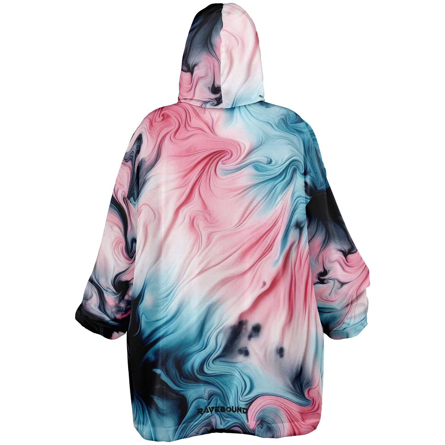 InkWave hoodie on smooth micro-mink fabric