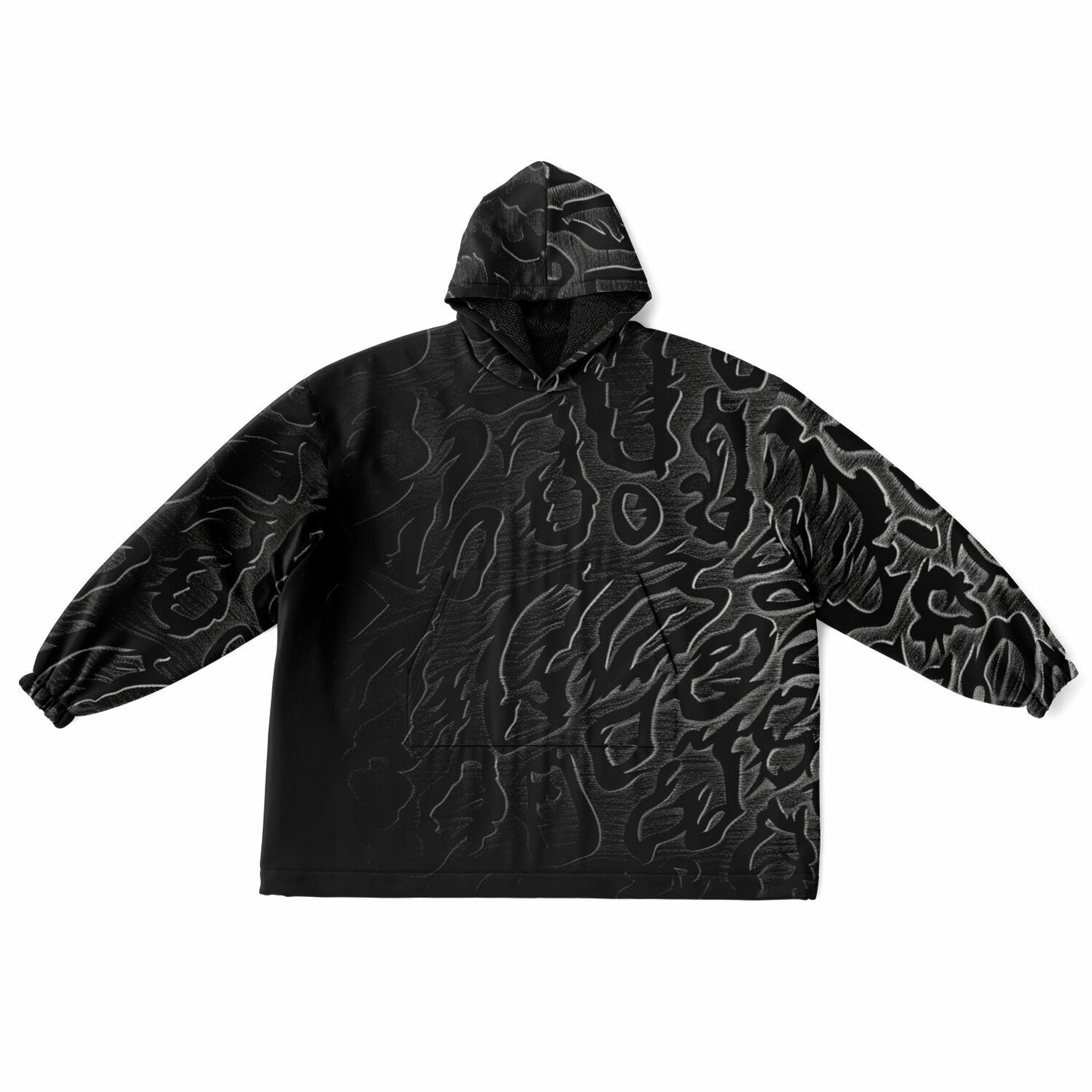 One-size unisex snug hoodie by RAVEBOUND with fleece interior