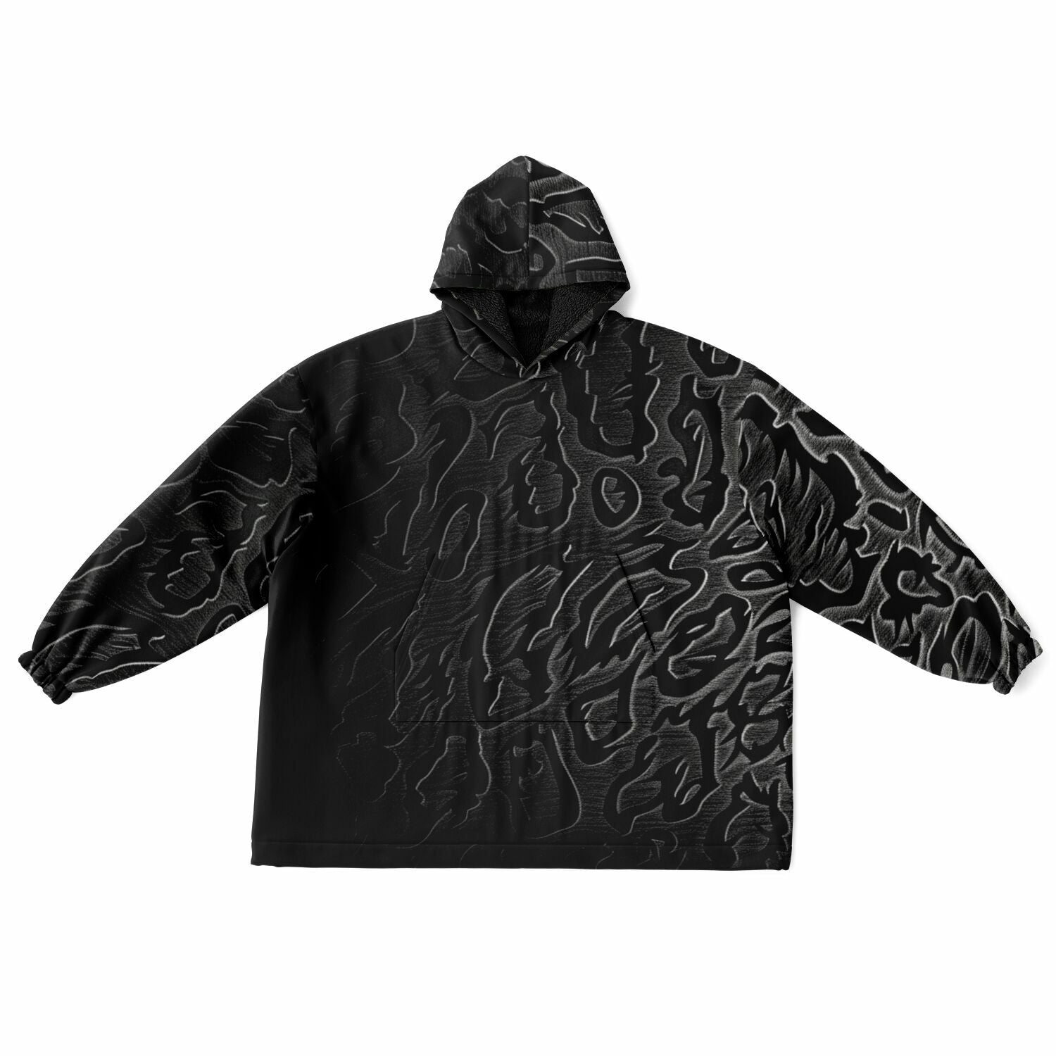 One-size unisex snug hoodie by RAVEBOUND with fleece interior