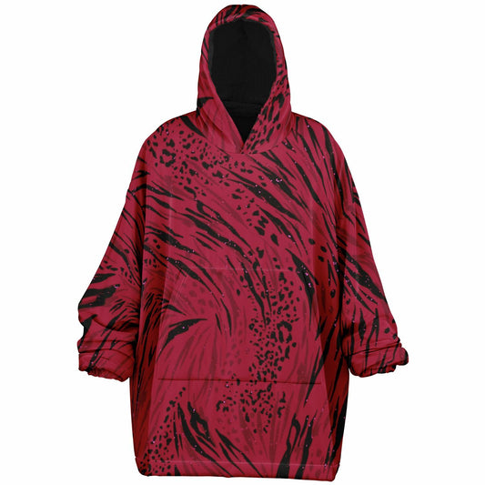 RAVEBOUND Crimson Current full-print snug hoodie streetwear
