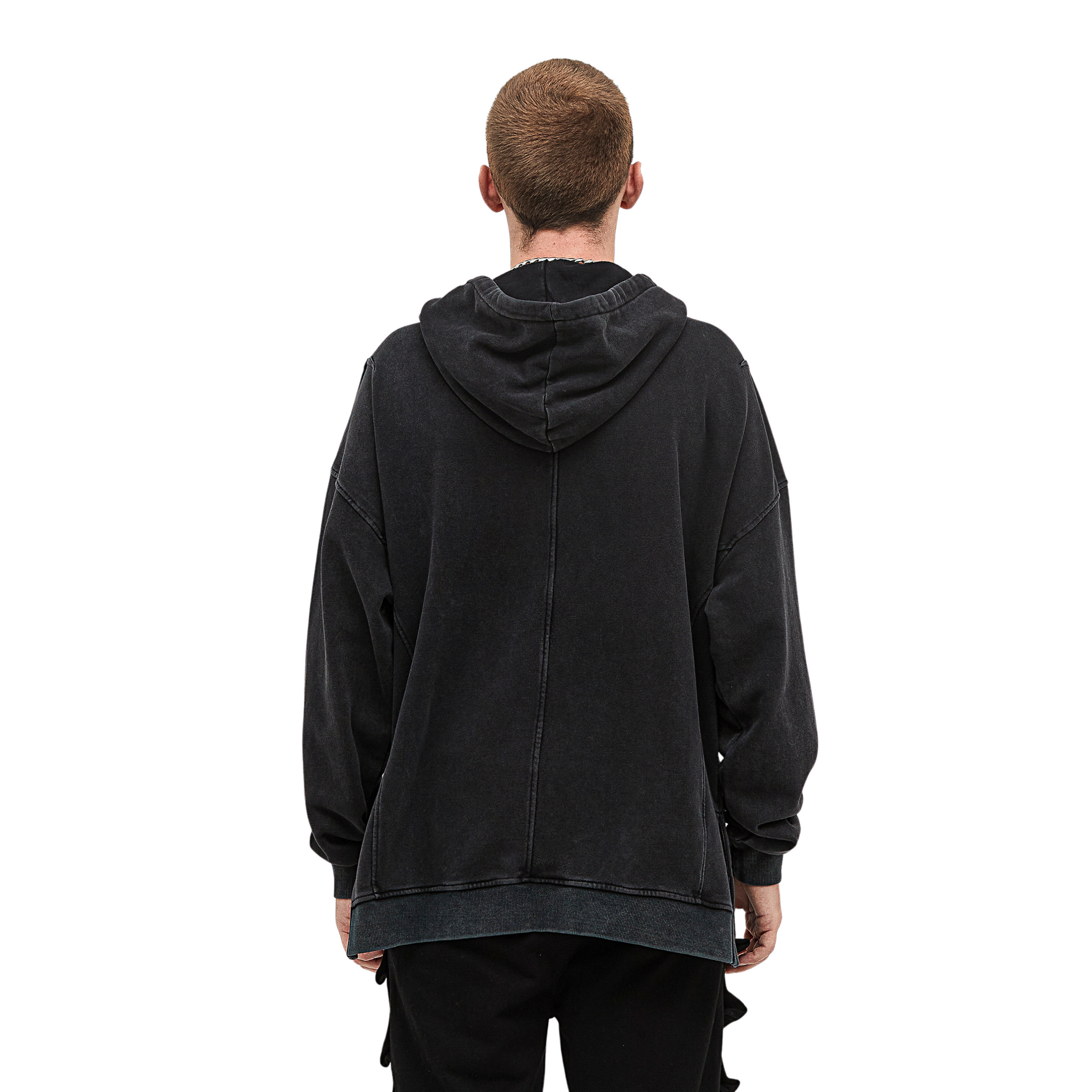 MUSHROOM ALIEN - Unisex ! Washed Slit Hem ! Turtleneck Hoodie