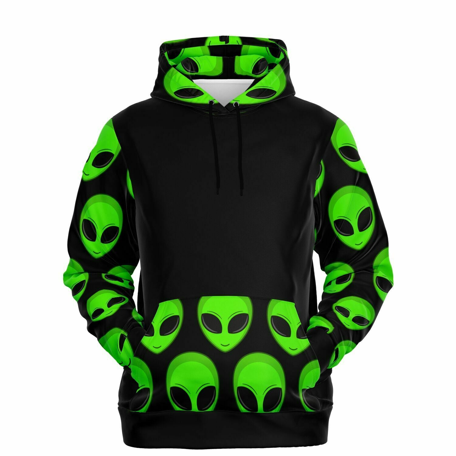 GREEN ALIEN - Full Print Hoodie