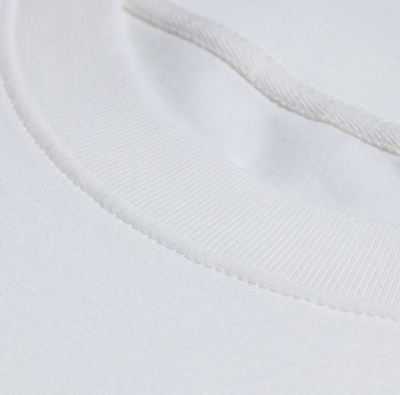 Garment fabric neck close up
