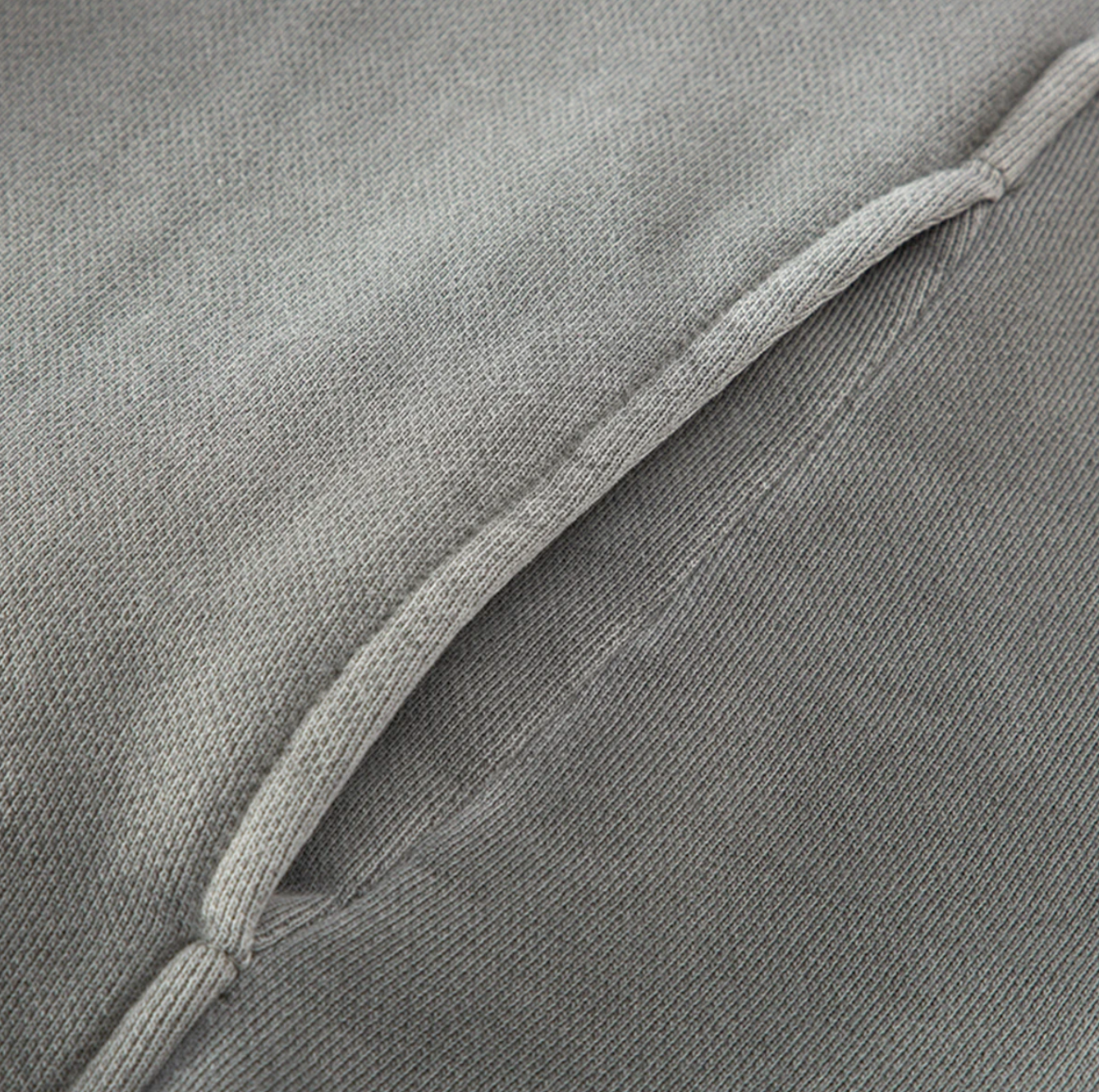 Garment fabric pocket close up