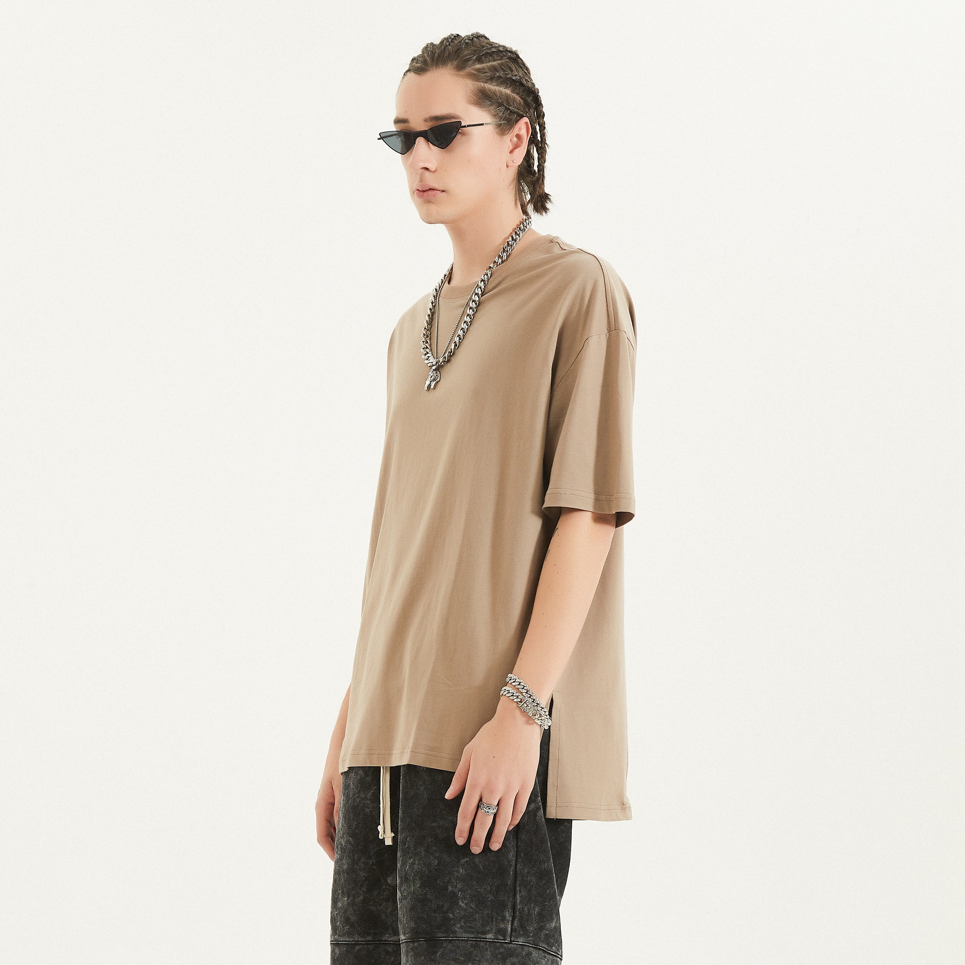 RAVE DADDY JAIL - Oversized ! Slit Hem ! T-shirt