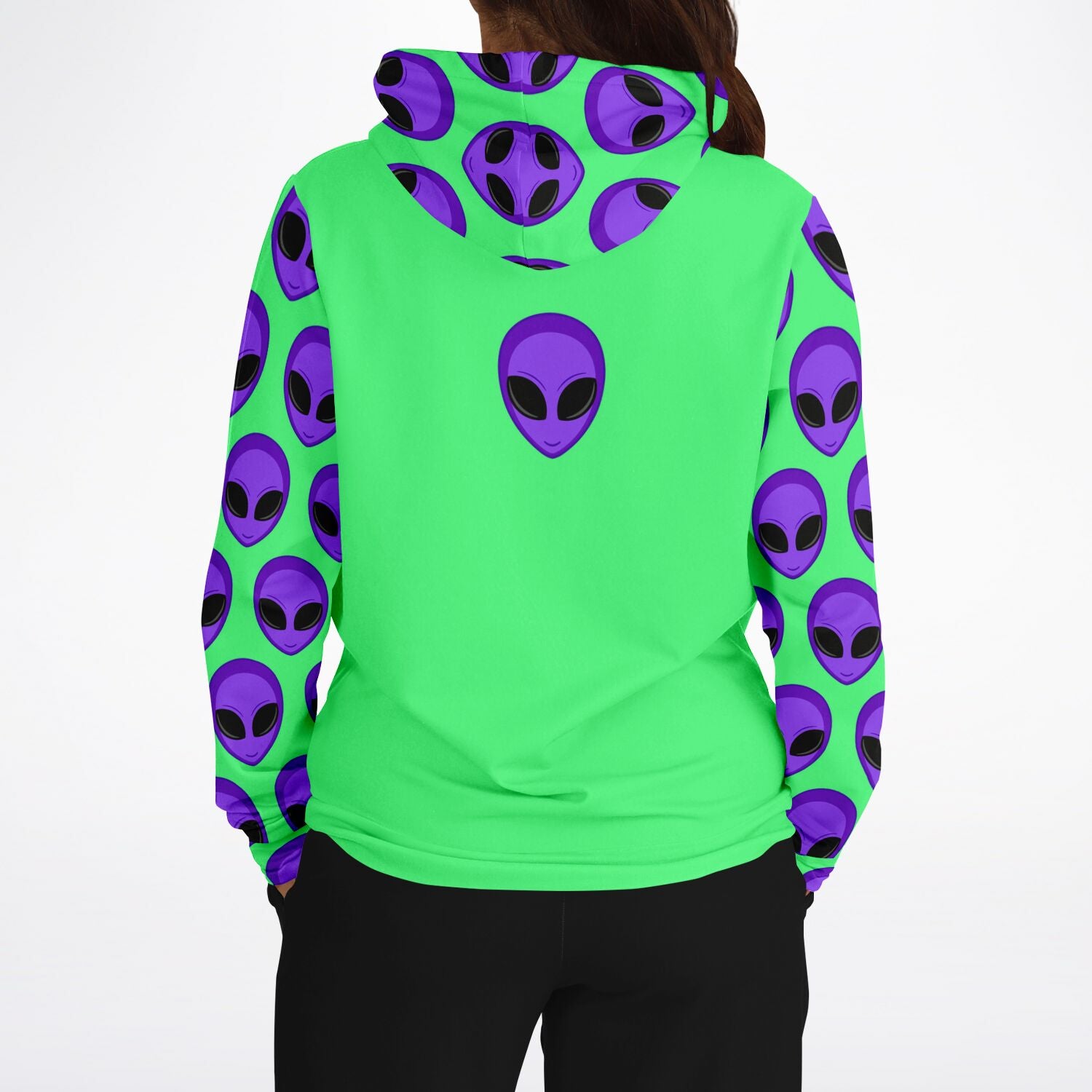 PURPLE ALIEN Full Print Hoodie RAVEBOUND