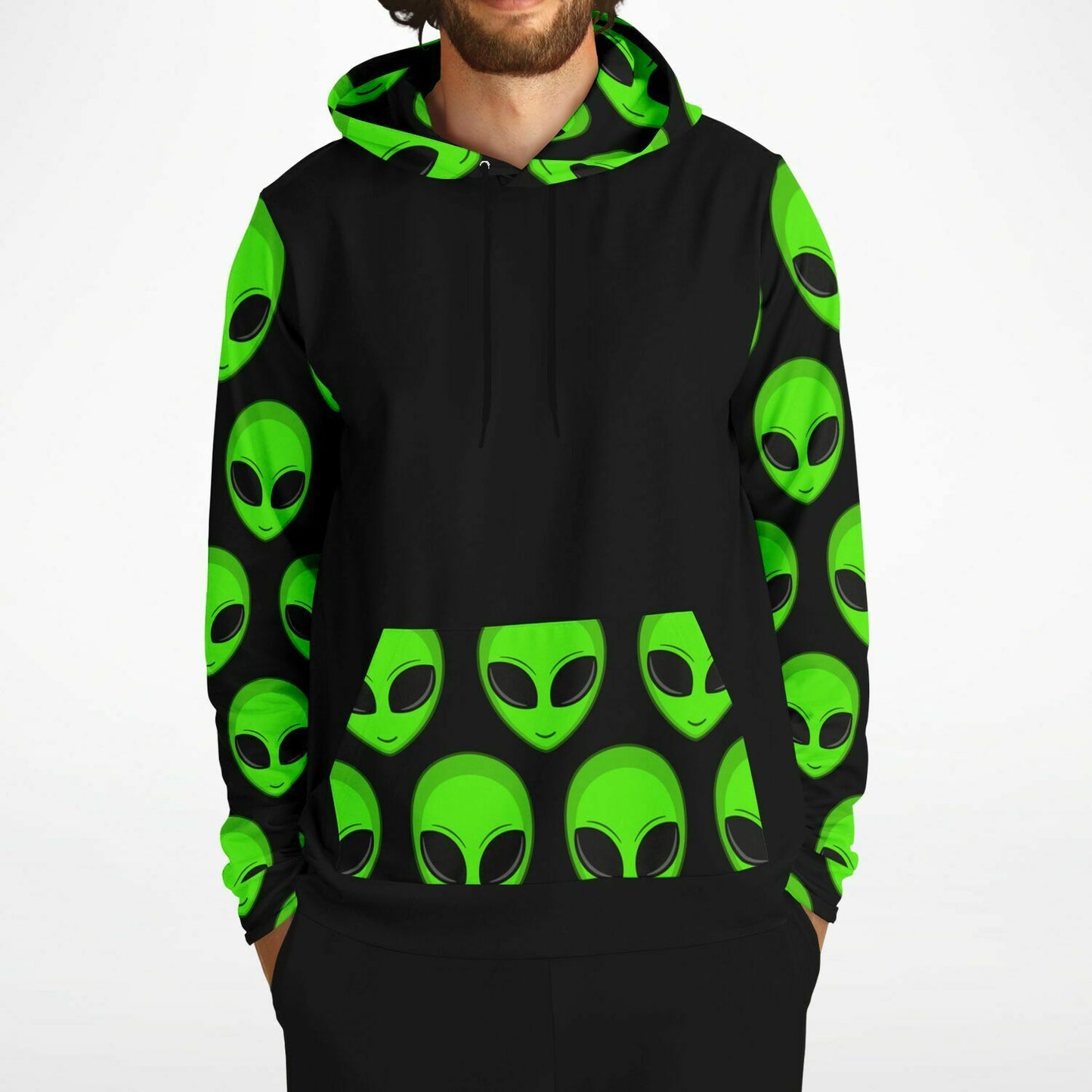 GREEN ALIEN - Full Print Hoodie