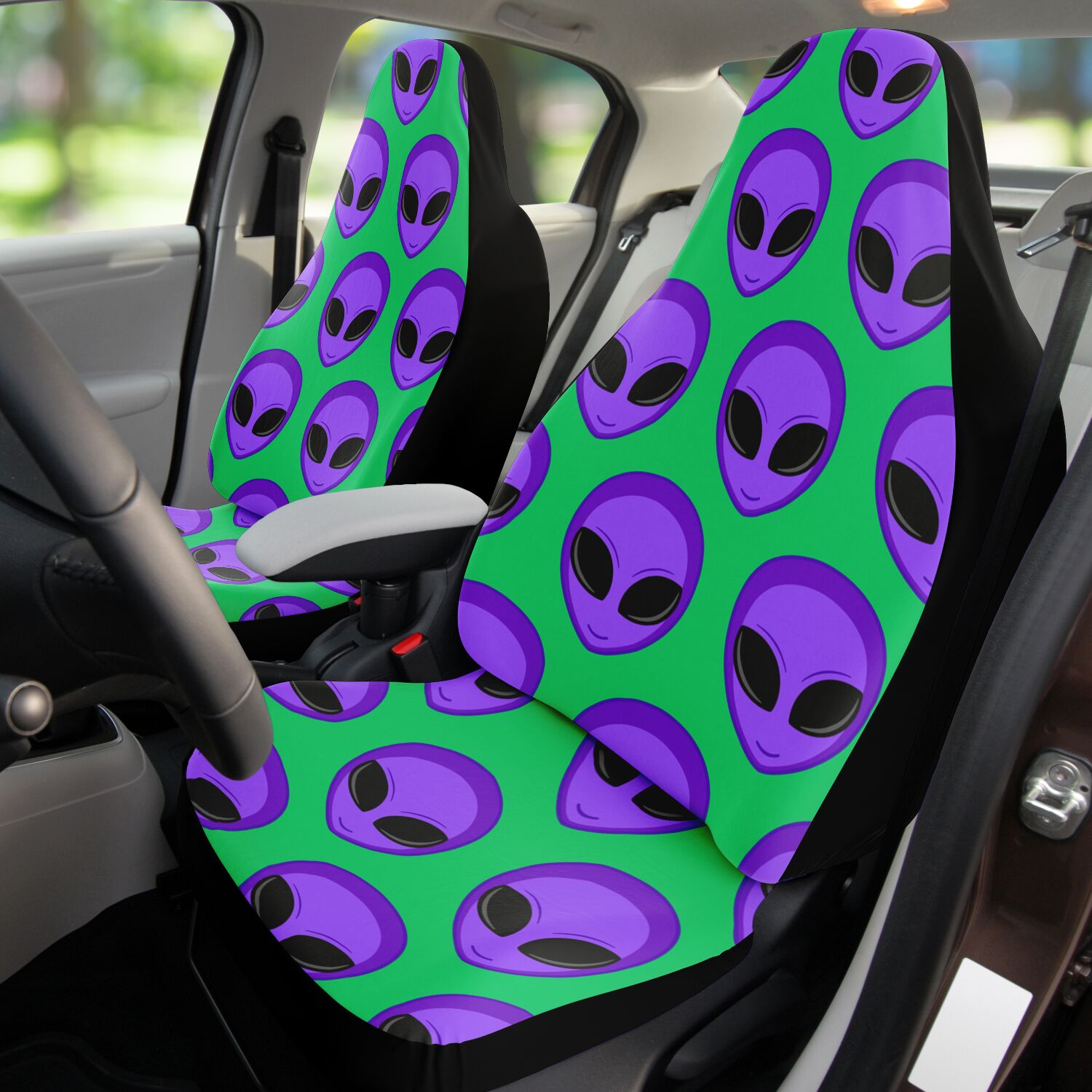 PURPLE ALIEN - Car Seat Covers