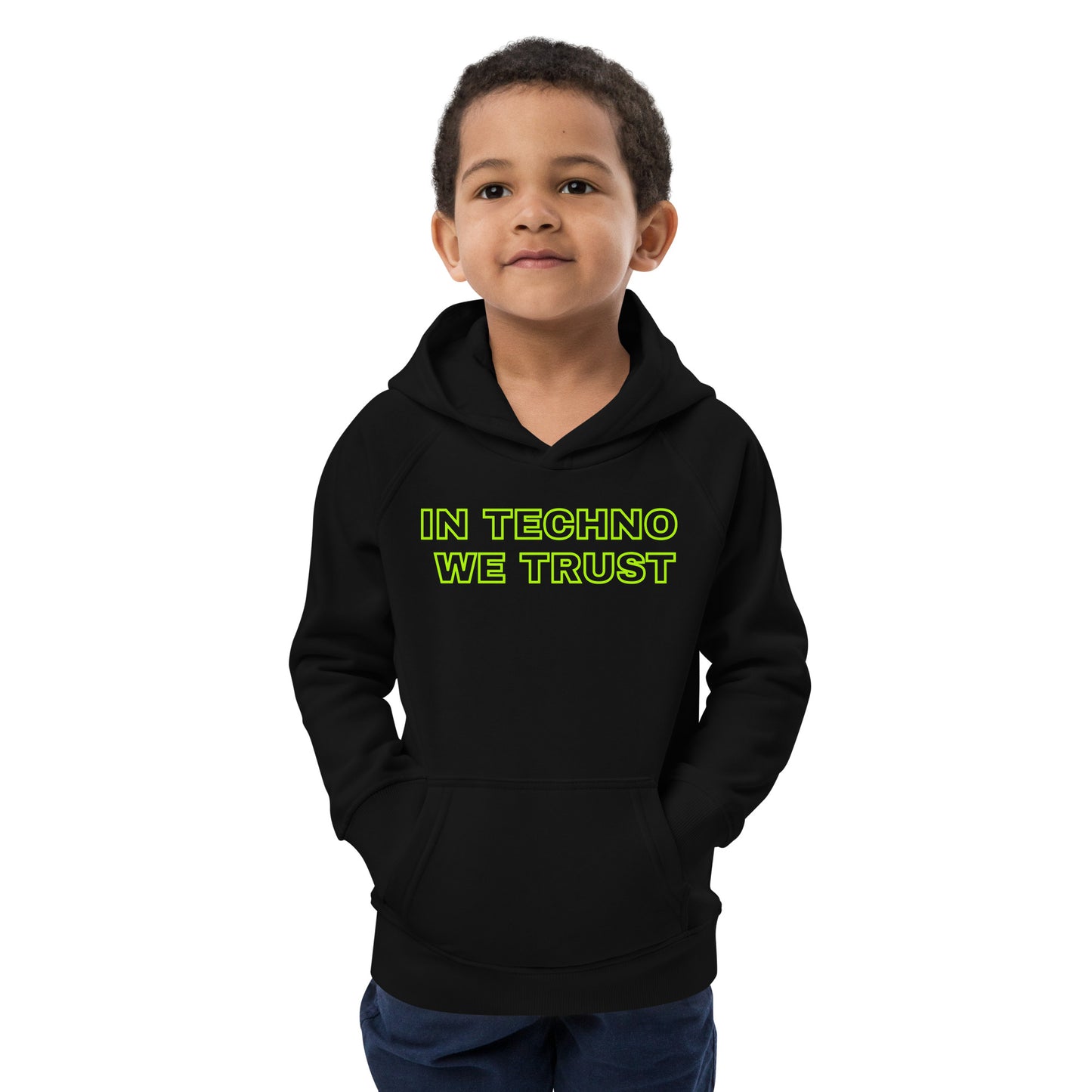 IN TECHNO WE TRUST - Kids eco hoodie