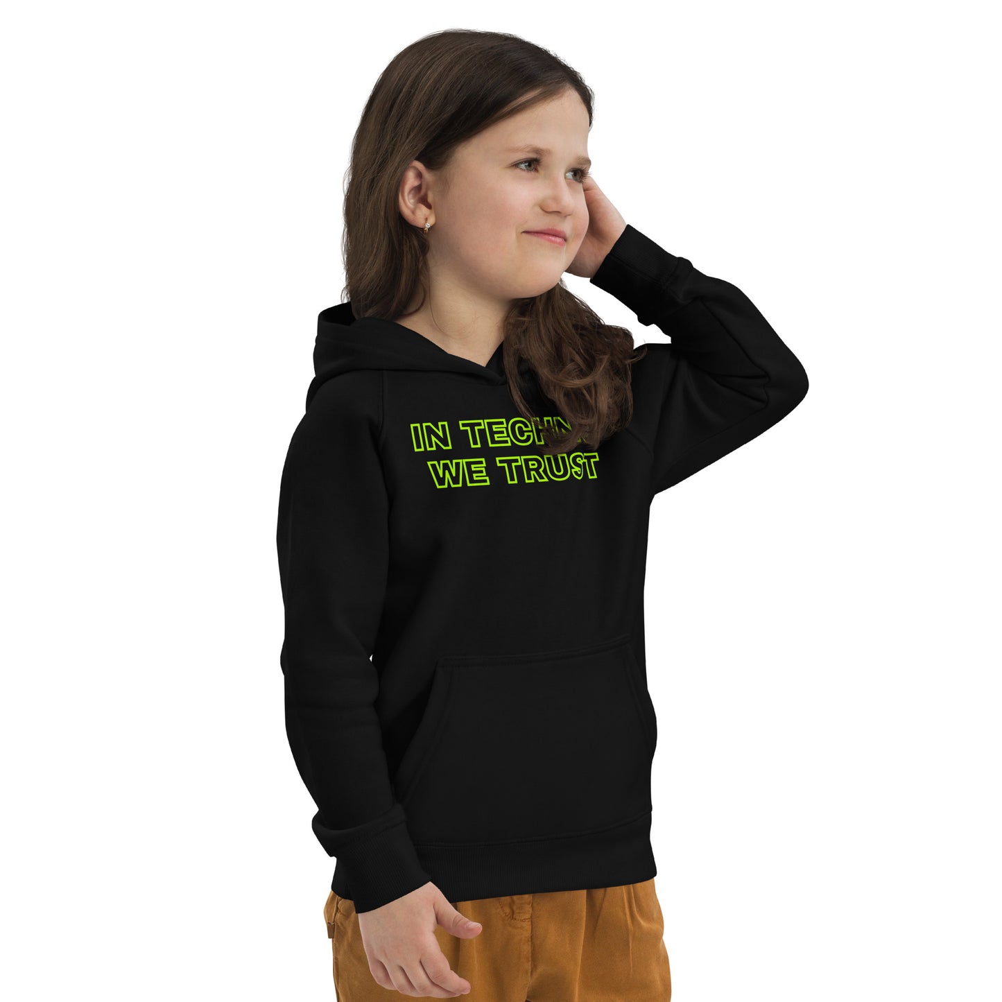 IN TECHNO WE TRUST - Kids eco hoodie