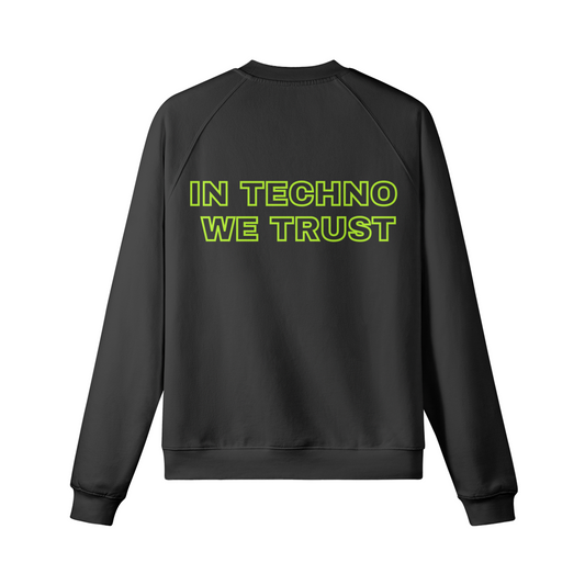 IN TECHNO WE TRUST (BACK PRINT) - Unisex Fleece-lined Sweatshirt