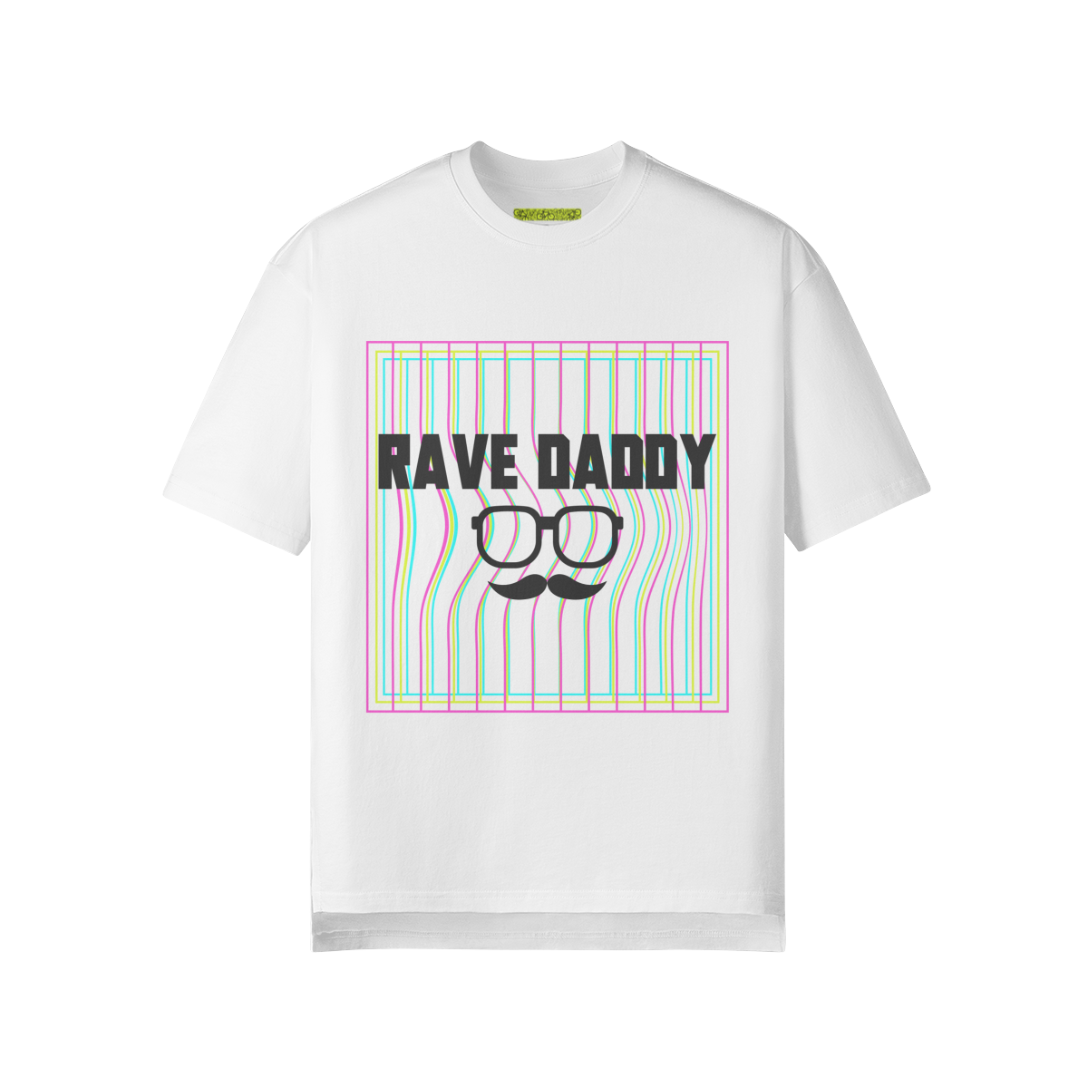 RAVE DADDY JAIL - Oversized ! Slit Hem ! T-shirt