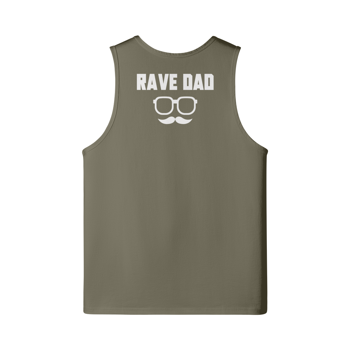 RAVE DAD (BACK PRINT) - Unisex Longline Loose Tank