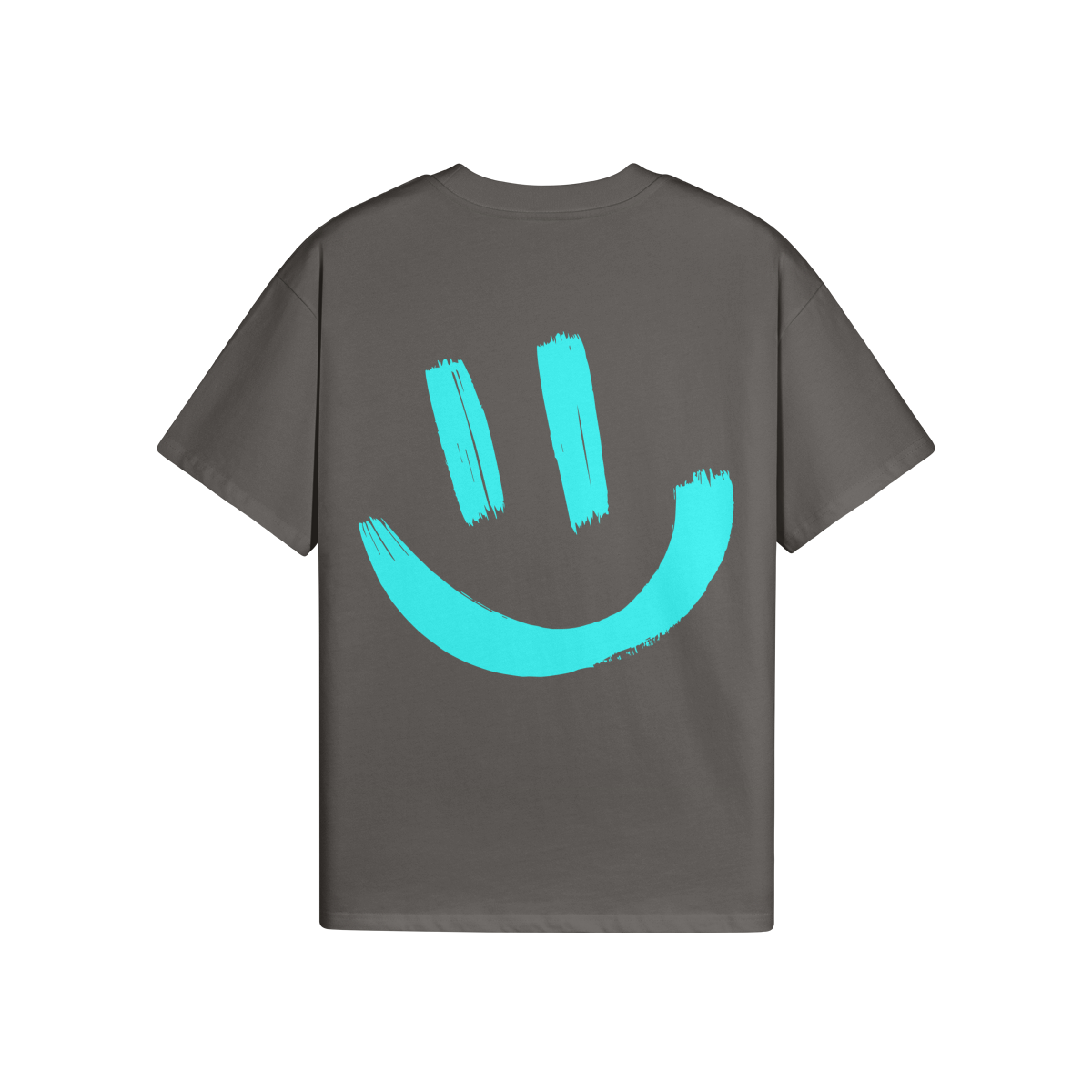 Back of $MILE C (BACK PRINT) - Unisex Oversized T-shirt - Charcoal Gray