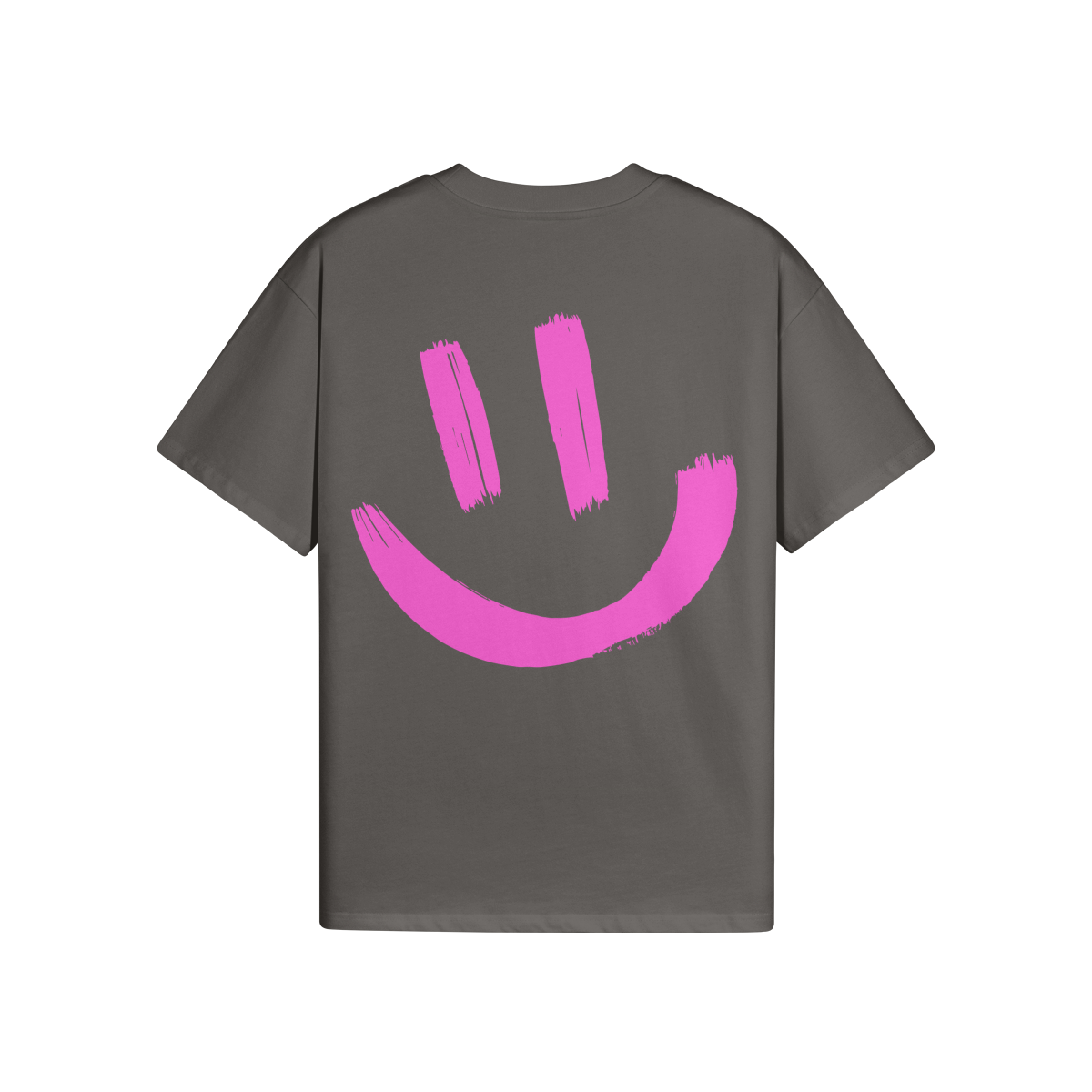 $MILE M. (BACK PRINT) - Unisex Oversized T-shirt - Back - Charcoal Gray